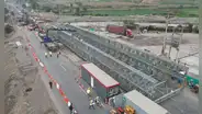 Así avanza la instalación del primer puente modular tras fatal accidente en Chancay: estaría listo el 24 de febrero