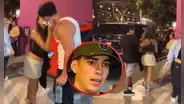 Integrante de 'Esto es guerra', Piero Arenas, es captado besando a una joven delante de su novio en plena transmisión