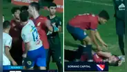Salvaje agresión en el fútbol uruguayo: el brutal puñetazo en pleno partido que dejó a un jugador noqueado