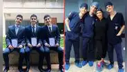Hito histórico: trillizos se gradúan juntos como médicos cirujanos, y uno brilla con el puntaje más alto
