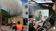 Fuerte incendio consume una vivienda en Cercado de Lima y moviliza a 11 unidades del Cuerpo General de Bomberos