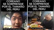 Coreano visita Perú y quedó impactado por la cantidad de comida que sirven: “¿Es solo la entrada?”