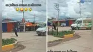 Conductor sorprende al jalar combi con una soga y usuarios bromean: "El Sansón peruano"