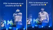 Feid sorprende al improvisar canción al ver que un fan se desmayó en pleno concierto: "Ábrale campito"