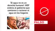 El Foro Económico Mundial no indicó que el agua no es un derecho y tampoco ordenó racionarla