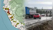 Carreteras bloqueadas por fuertes lluvias en La Libertad, Ayacucho y otras regiones: más de 40 puntos de tránsito bloqueados