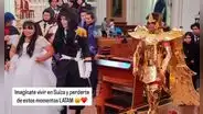 ¡Boda de película! Novios se casan al estilo de Los Caballeros del Zodiaco y sus invitados se transforman en personajes del anime