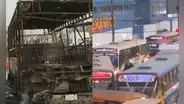 Vehículos varados por "varios minutos": intenso tráfico en Panamericana Norte luego de que bus se incendiara en SMP