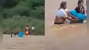 Enfermera de Piura arriesga su vida y cruza río de aguas turbias para atender a comunidad de Hualcas