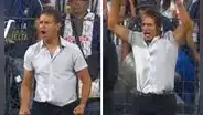 Fabián Bustos se descontroló tras empatar de forma agónica ante Alianza Lima: el eufórico festejo del DT de Universitario