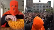 El 'Cheeseball guy' que comió 700 chizitos y ahora lo quieren como alcalde de Nueva York: "Volvió a su casa convertido en héroe"