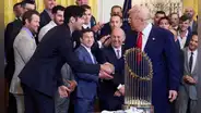 Campeones mundiales en la Casa Blanca: Los Angeles Dodgers recibieron reconocimiento presidencial.