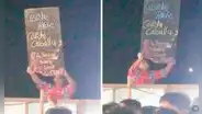 Emprendedor sorprende a asistentes de concierto de cumbia en Piura al subir a una pared para ofrecer comida: “Ceviche de caballa”