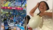 Captan a hincha de Universitario alentando a Alianza Lima en partido de vóley: “No somos enemigos”