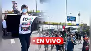 Paro de transportistas HOY EN VIVO: manifestantes toman el Centro de Lima rumbo al Congreso