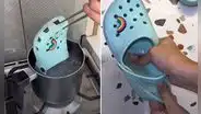 Mujer revela peculiar truco para agrandar las sandalias Crocs y sorprende: “No tuve que comprar nuevas”