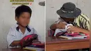 Niño peruano se emociona al recibir de regalo útiles escolares en Junín: “Volvió feliz a casita”