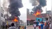 Voraz incendio en Comas consume vivienda de material noble: bomberos atienden la emergencia