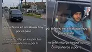 Jefe peruano recogió a sus trabajadores de sus casas en pleno paro de transportistas y en redes dicen: “El real 'tumbalafiesta'”