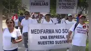 Personal de Medifarma se movilizan en avenida Salaverry tras cierre de operaciones