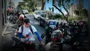 Motociclistas protestan en av. Arequipa por medida que impide viajar con acompañante: "Soy motociclista, no delincuente"
