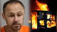 Florida: hombre intentó agredir a su pareja con un poste de meltal e incendió su propia caravana