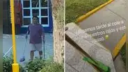 Padres peruanos llevaron tarde a sus hijos al colegio y los pusieron a barrer: “Motivando la puntualidad”
