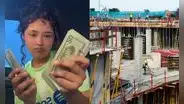Latina en Florida revela cuánto dinero gana trabajando en construcción de lunes a sábado: "El cheque me salió de..."