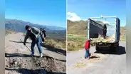 Docentes y pobladores de Caylloma-Arequipa arreglan carreteras ante abandono del Gobierno Regional