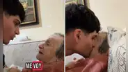 Joven argentino se despide de su abuelita de una manera conmovedora: ''El único que me cuida bien sos vos''