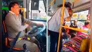 Artista ambulante sube a bus en Cusco para tocar música y chofer lo acompaña al cantar huainitos en quechua