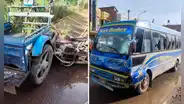 Un muerto y un herido tras choque entre un tricimoto y una cúster en Juliaca