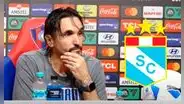 DT de Cerro Porteño enfureció en conferencia por agónico empate de Sporting Cristal: "Se llevó mucho premio"