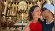 Boda de Alejandra Baigorria y Said Palao EN VIVO: Vania Bludau fue la primera famosa en llegar a la Iglesia San Pedro