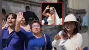 Bajo el sol, fans de Alejandra Baigorria esperan afuera de la iglesia para verla vestida de novia: “Es una buena chica”