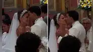 Alejandra Baigorria y Said Palao se dieron el sí en el altar en medio de lágrimas: esposos juraron amarse para siempre