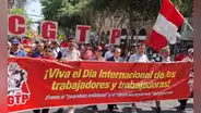 CGTP realizó marcha por el Día del Trabajo y anunció paro nacional para el 15 de junio en defensa de derechos laborales