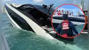 Rescatan a 30 influencers tras naufragio de exclusivo yate Lamborghini frente a las costas de Miami Beach