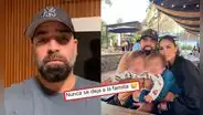 Esposo de Laura Spoya responde fuerte a usuaria que la acusa de abandonar su familia: "Se lo dices a la persona equivocada"
