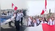 Taxistas protestan frente al aeropuerto Jorge Chávez en pleno paro de transportistas: exigen renovación de permisos para laborar