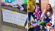 Niño peruano conmueve al regalar sus juguetes en la vereda de su casa: “Si necesitas, toma uno, es gratis”
