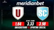 Universitario vs Sporting Cristal: ¡Juega en la Liga 1 y gana hasta S/. 600,000 con Meridianbet!