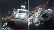 Imágenes captan hundimiento de embarcación en bahía del Callao: "¡Corta el cabo, va a reventar!"