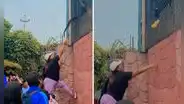 Peruana cruza seguridad para alimentar a monos en el Parque de las Leyendas y provoca indignación en redes: "Está prohibido"