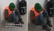 Trabajador peruano rompe en llanto al descubrir que no le renovaron el contrato y conmueve en redes