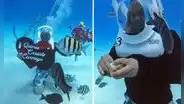 Hombre pidió matrimonio bajo el mar y romántico gesto es viral: “Cuando hay amor, hay imaginación infinita"