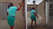 Mujer rompió pared de su vecina porque señala que tapa su reja y caso genera polémica en redes