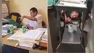 Encuentran a funcionarios bebiendo cerveza mientras trabajaban: uno se quedó dormido en oficina, en Chanchamayo