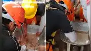 Obreros preparan el verdadero ‘ceviche carretillero’ y causan furor en redes: “100% hierro”
