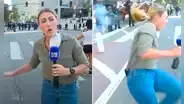 ¡Impactante! Periodista de EEUU es herida por una bala de goma cuando cubría las protestas en contra del ICE en Los Ángeles